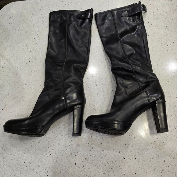 Stuart Weitzman Black Heeled Boots - Picture 2 of 13